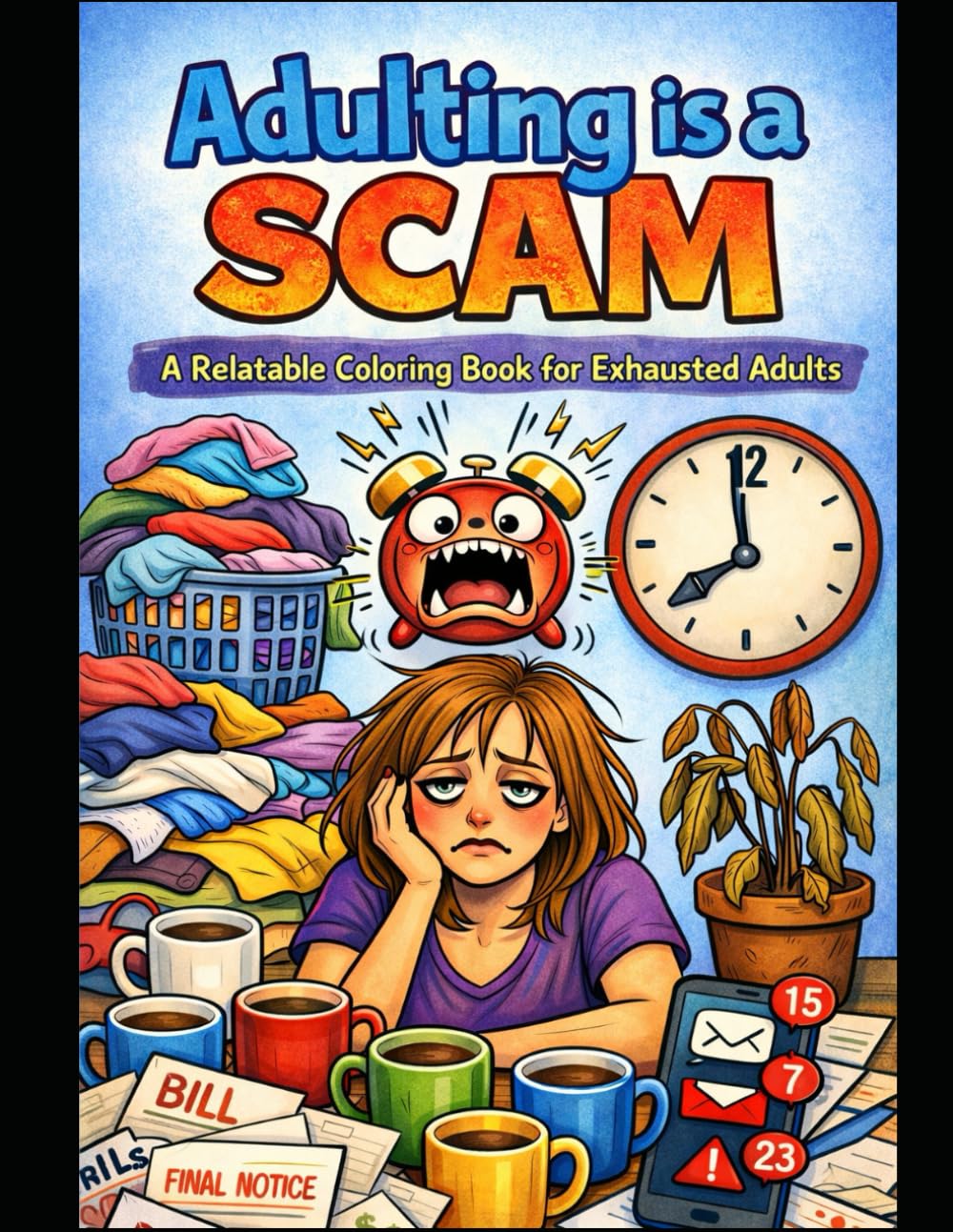 Adulting Is a Scam: A Relatable Coloring Book for Exhausted Adults