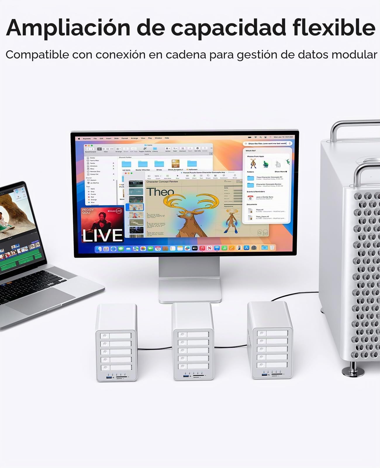 ORICO Caja para Discos Duros Raid All-Flash de 5 Bahías, Compatible con SSD SATA de 2,5 Pulgadas admite SSD SATA y Discos Duros de 2,5 Pulgadas con un Grosor de 7 mm o 9,5 mm - 8858RC3