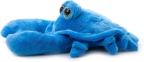 Miniatura 4 de The Petting Zoo Animal de peluche de cangrejo, regalos para niños, animales del océano de ojo brillante, juguete de peluche de cangrejo azul de 9