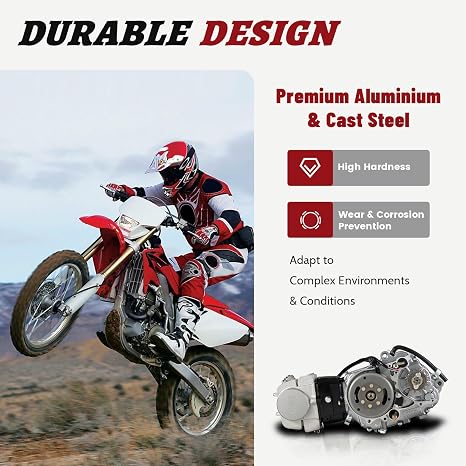 125cc Motorbike Engine Kit 4-Stroke Engine Motor Kit 4 Speed Mini Moto Engine 5.6 KW Go Kart Engine CDI Kick Starter Air Cooling Quad Engine Motor for Dirt Bike CRF50 CRF70 XR50 CT70