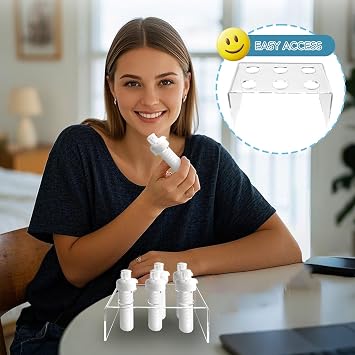 LhyBtm Flavor Cartridge Holder SIP Flavor Stable Cartridge Holder Cirkul Compatible Flavor Cartridge Storage Rack 6 pcs Round Support Water Bottle Accessories Transparent