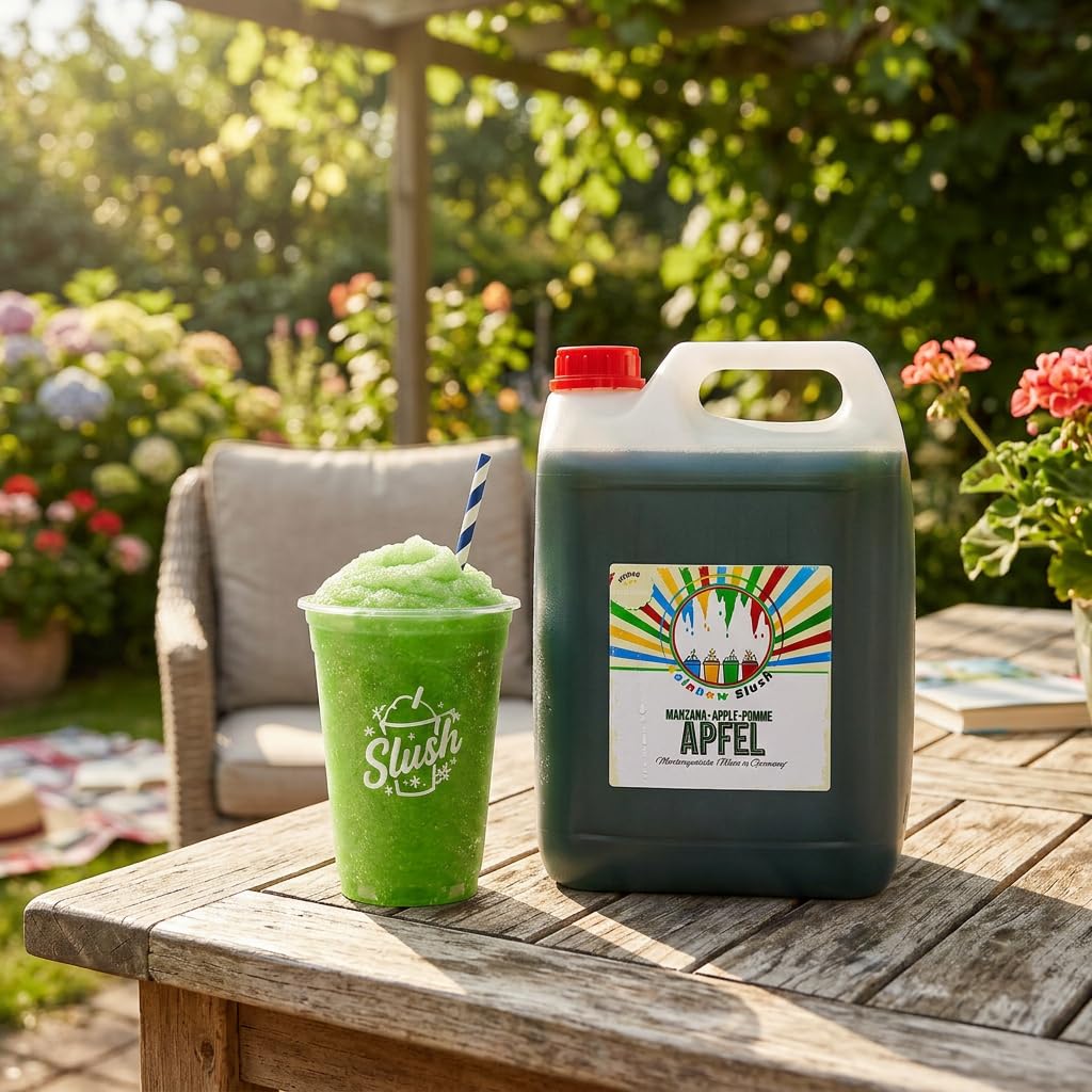 Sciroppo Granita Arcobaleno AZO FREE | assaggiare la mela | Concentrato per Granita Macchina per Gelato Macchina per Granitore Bevande 1:5