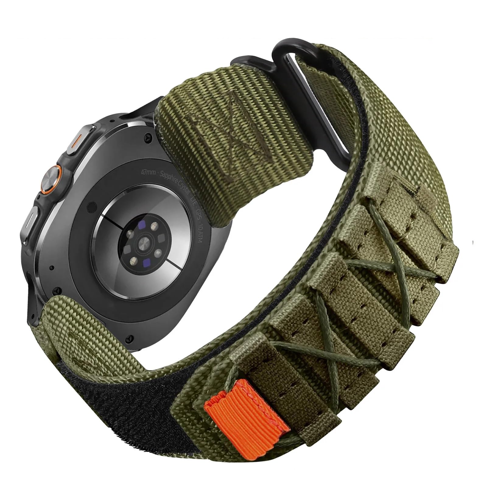 ZAPPERSports Rugged Strap Compatible with Samsung Galaxy Watch Ultra (47mm). Rugged Nylon Woven Loop Strap For Samsung Galaxy Watch Ultra