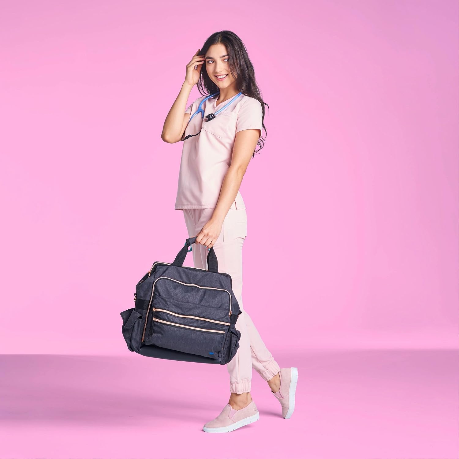 Nurse Mates Ultimate Nursing Bag | Multiple Compartments | Interior Laptop Compartment | Durable Zippers