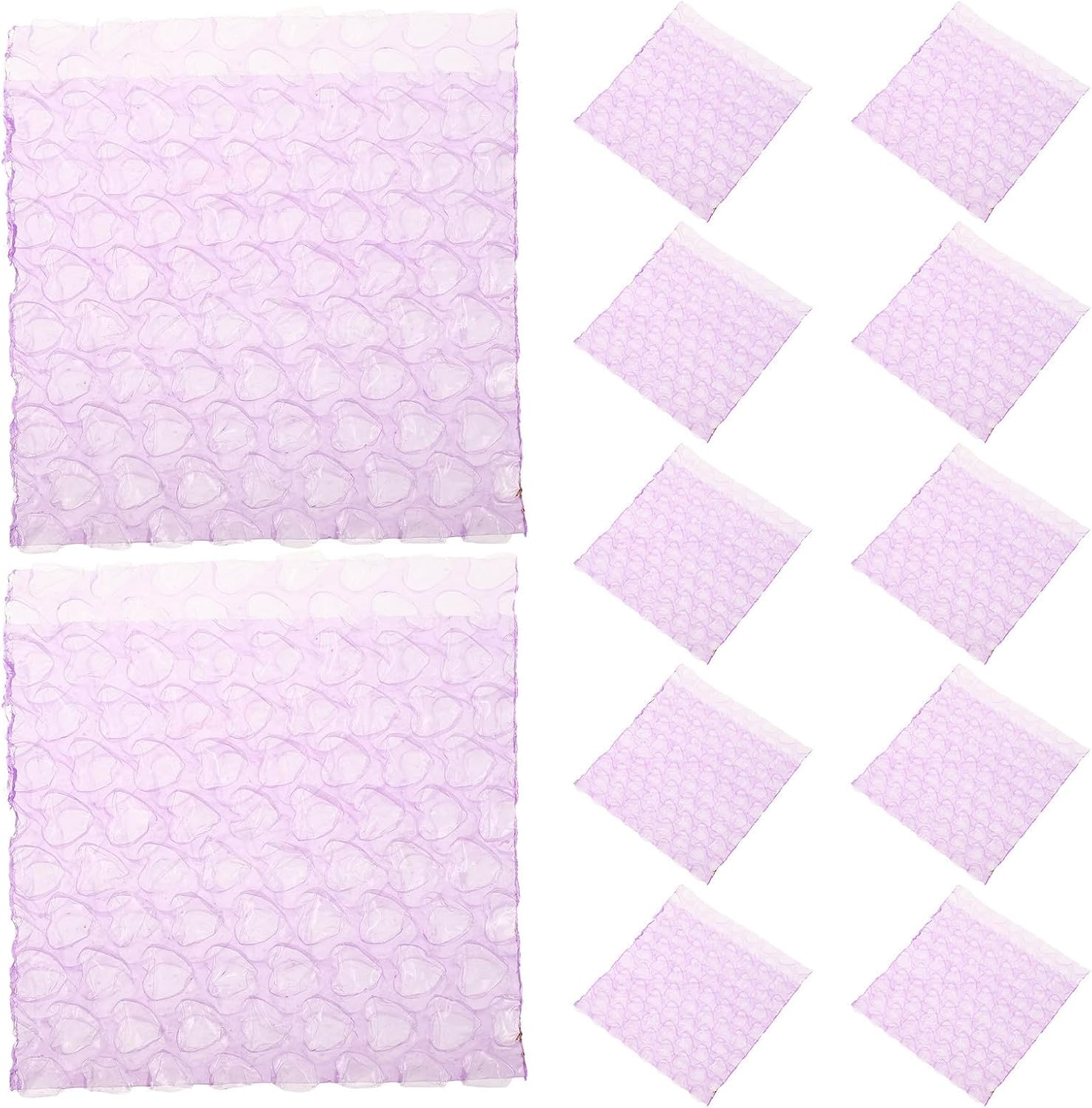 Baluue 50pcs Heart-shaped Bubble Bags for Shipping Protection Shockproof Padded Cushion Pouches for Secure Packaging and Safe