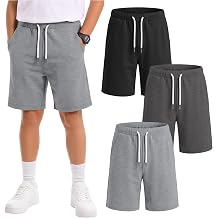 3 Pack Boys Athletic Sweat School Shorts
