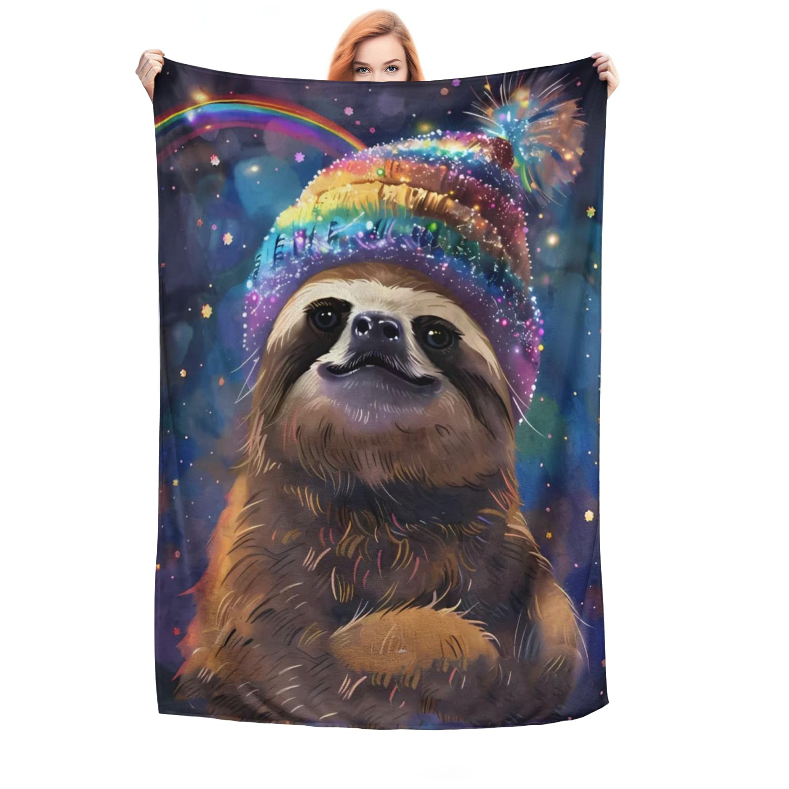YUAOEUR Sloth Blanket - Thick and Warm, Fluffy Flannel & Soft Blankets for Bed and Couch Twin Size 150cm x 200cm