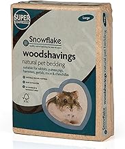 Snowflake Small Animal Wood Shavings Natural Pet Bedding 3KG, Dust Extracted Premium Pet Bed Substrate, Odour Control, For Rabbit, Hamster, Gerbil, Guinea Pig, Mouse, FSC Approved, Large