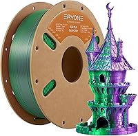 Vista 32 de ERYONE Filamento de ácido poliláctico (PLA) de seda para impresora 3D, de 1.75 mm +/- 0.03 mm, carrete de 1 kg (2.2 libras), verde esmeralda seda