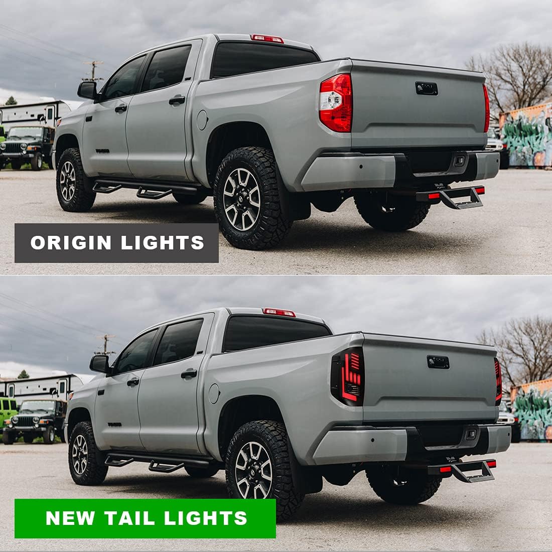 Nixon Offroad Sequential Tail Lights, LED Taillights Assembly for 2014-2022 Toyota Tundra, LED Sequential Turn Signals, DRL, Brake Lights Tail Lamps Sets, Passenger & Driver Sides (Smoke Lens)