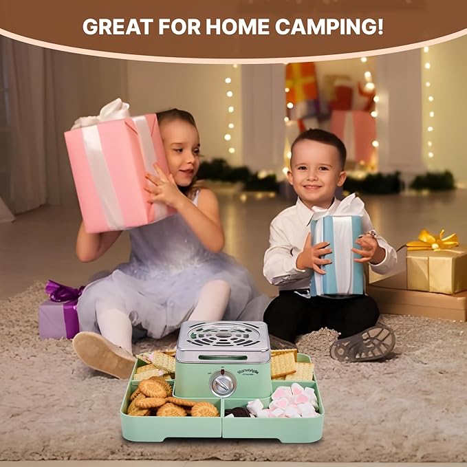 Máquina Eléctrica para Smores, Kit Interior con 4 Bandejas y Tenedores miniatura 2