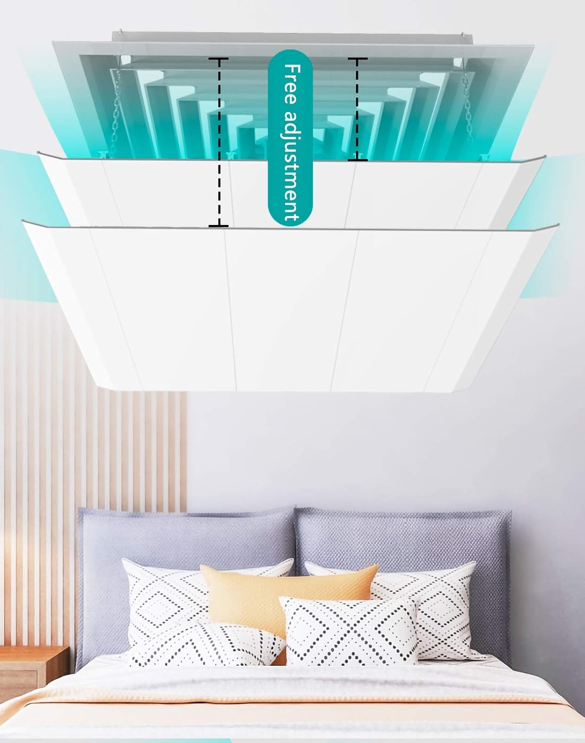 エアコン風防カバー 直接送風を防ぐためのエアコンフロントガラスを備えた側壁の排気口、家庭用エアコンフロントシールド付きのほとんどの中