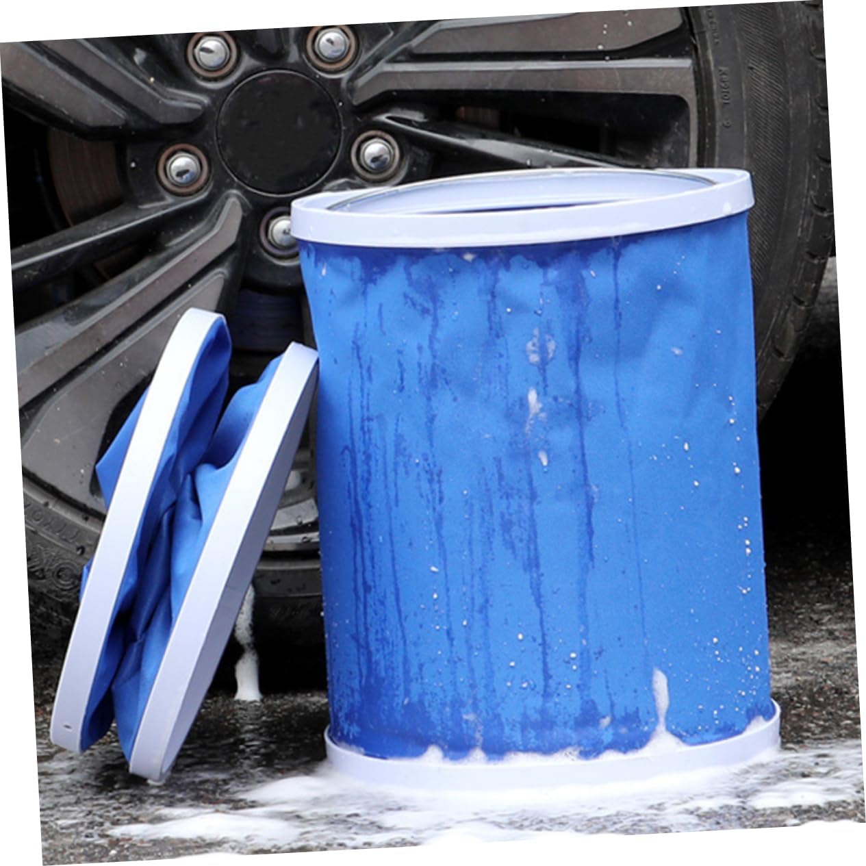 Ciieeo Large Capacity 13L Foldable Water Bucket Portable Multi-Purpose Fishing and Car Washing Container Lightweight Collapsible Water Storage for Outdoor Activities