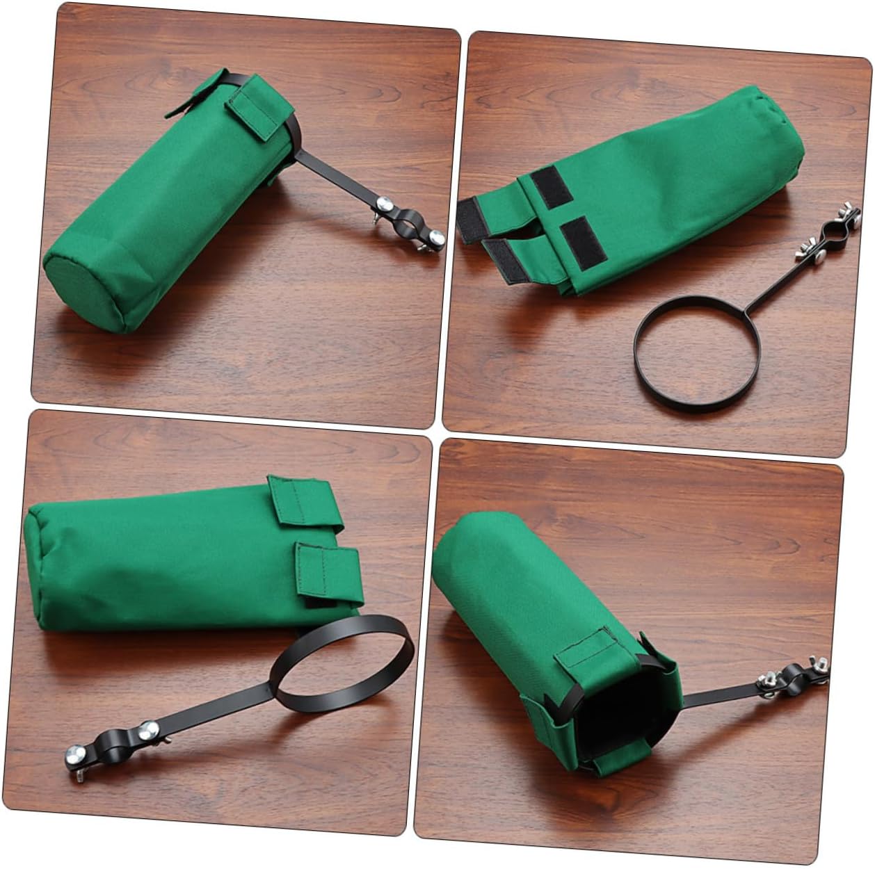 Portable Drumstick Bag with Rack, Green Drum Mallets Holder Hanging Organizer for Easy Storage and Transport, Canvas Drum Stick Carrying Case for Drummers