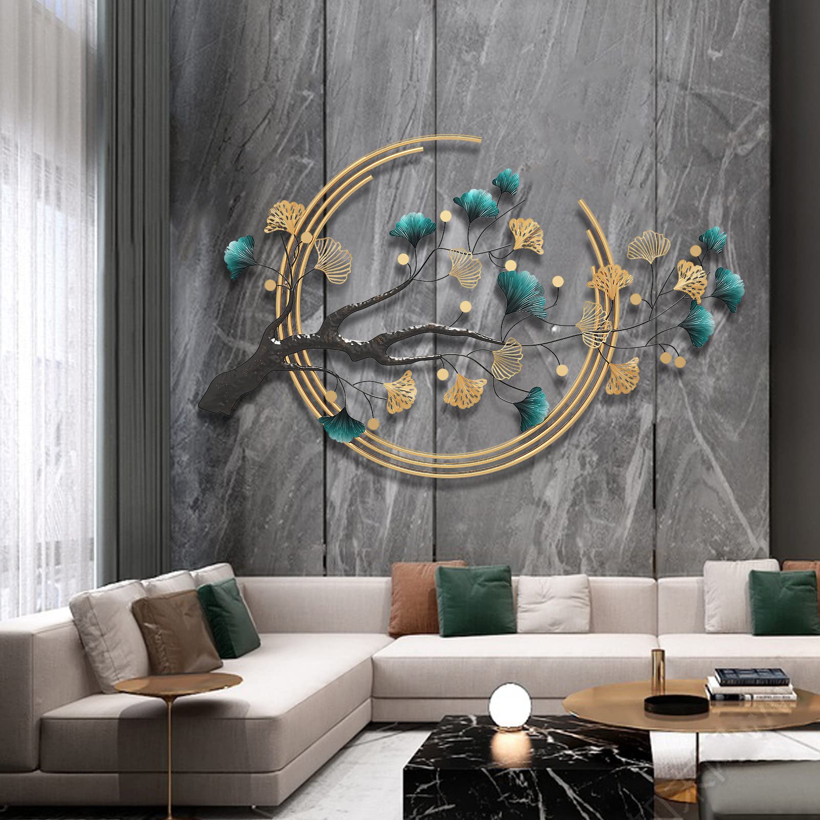 VBESTLIFE Sculpture Murale 3D Décoration Murale En Métal, Fer Simulé