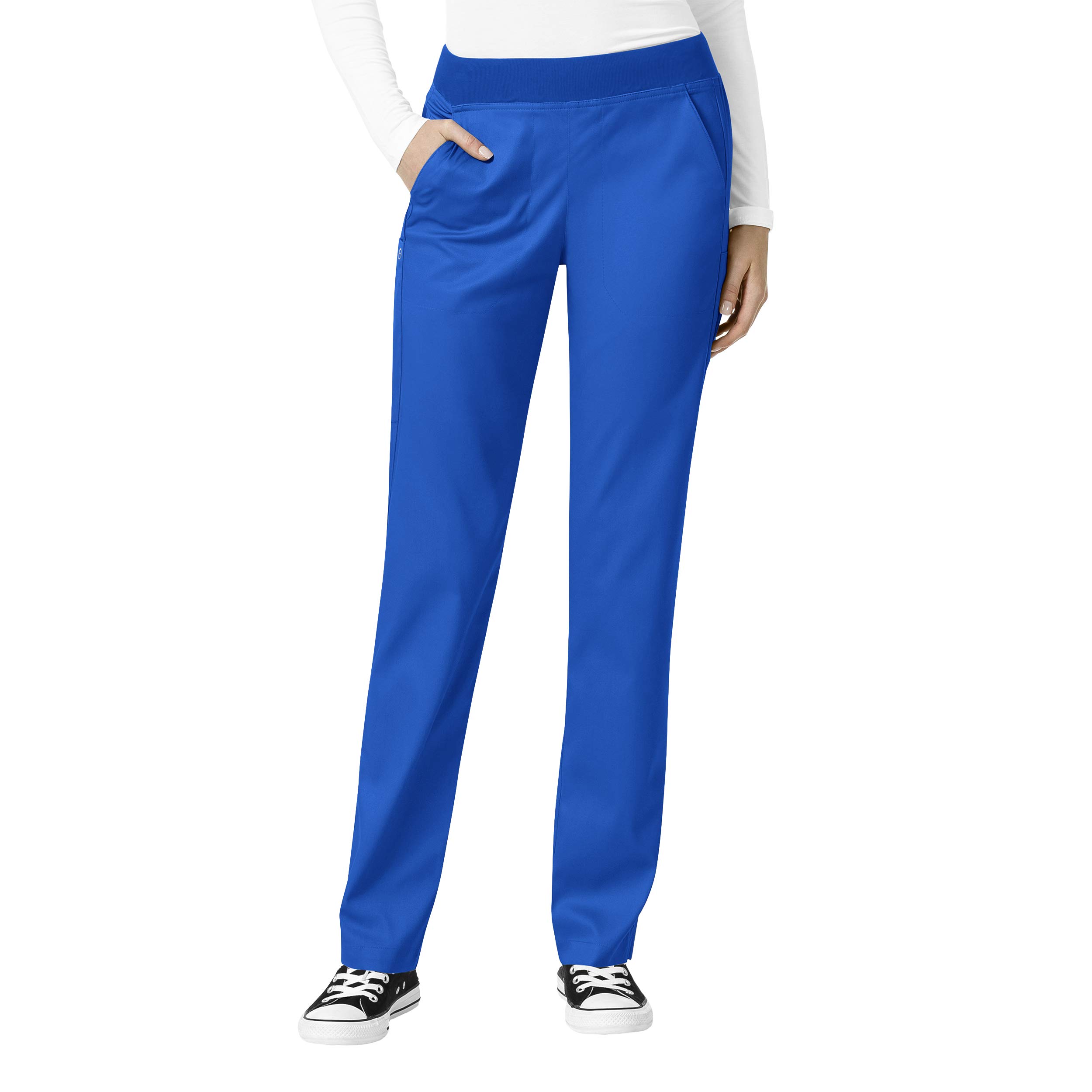 WonderWink Women's PRO Knit Waist Cargo Pant, Royal, 2X