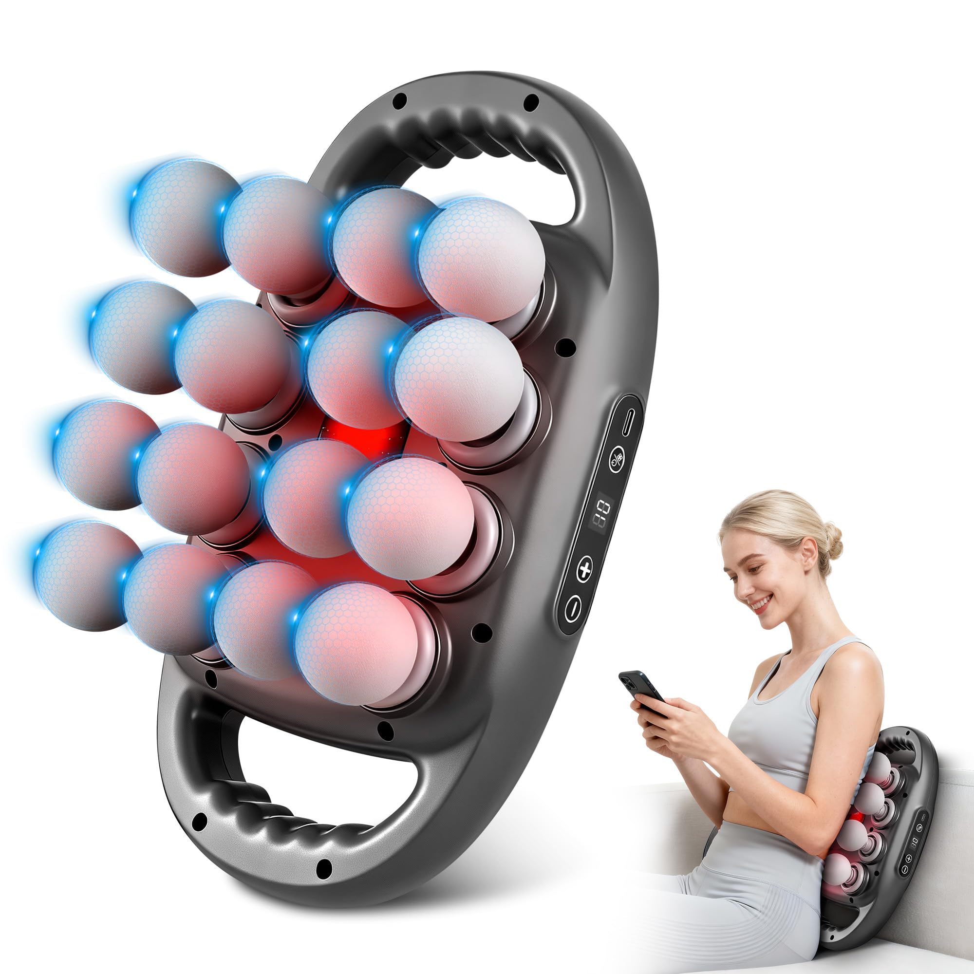 16-Head Massage Gun Set (Extended Grip)