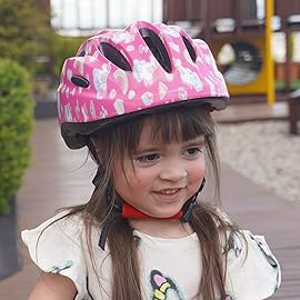 Kid Bike Helmets, LX LERMX Toddler Helmets Ages 1 and Older Years Adjustable and Multi-Sport Kids Bicycle Helmet, Durable Toddler Bike Helmet with Fun Designs for Boys and Girls (Pink)