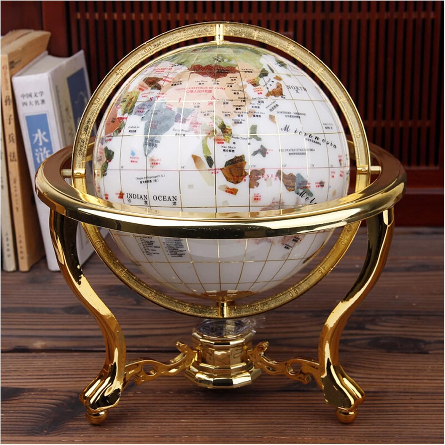 World Globe Gem Globe Decoration World Globe Geography Teaching Supplies Home Dining Table Decoration Office Home Decoration Accessories Geographic Globes (Color : C 15CM) (F 15CM)