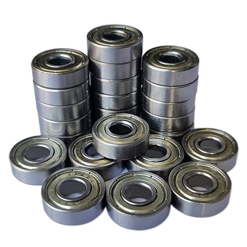 Miniatura 8 de 100 rodamientos de bolas 608-ZZ - Rodamientos rígidos en miniatura sellados de metal doble para ruedas de muebles, patinetas, patines en línea
