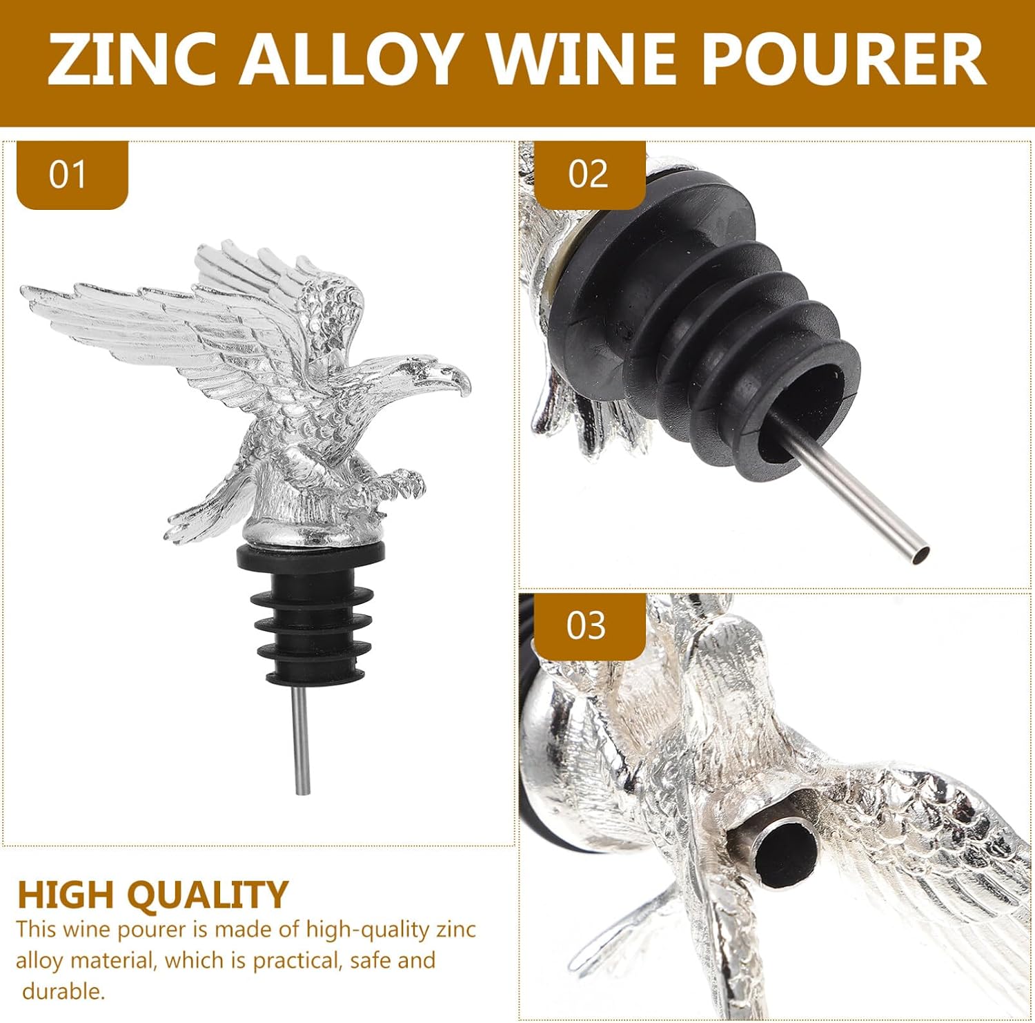 1pc Wine Pourer Practical Wine Spout Bottle Pourer Bottle Stopper Stopper with Spout Accessory Bar Supply Cocktail Dispenser