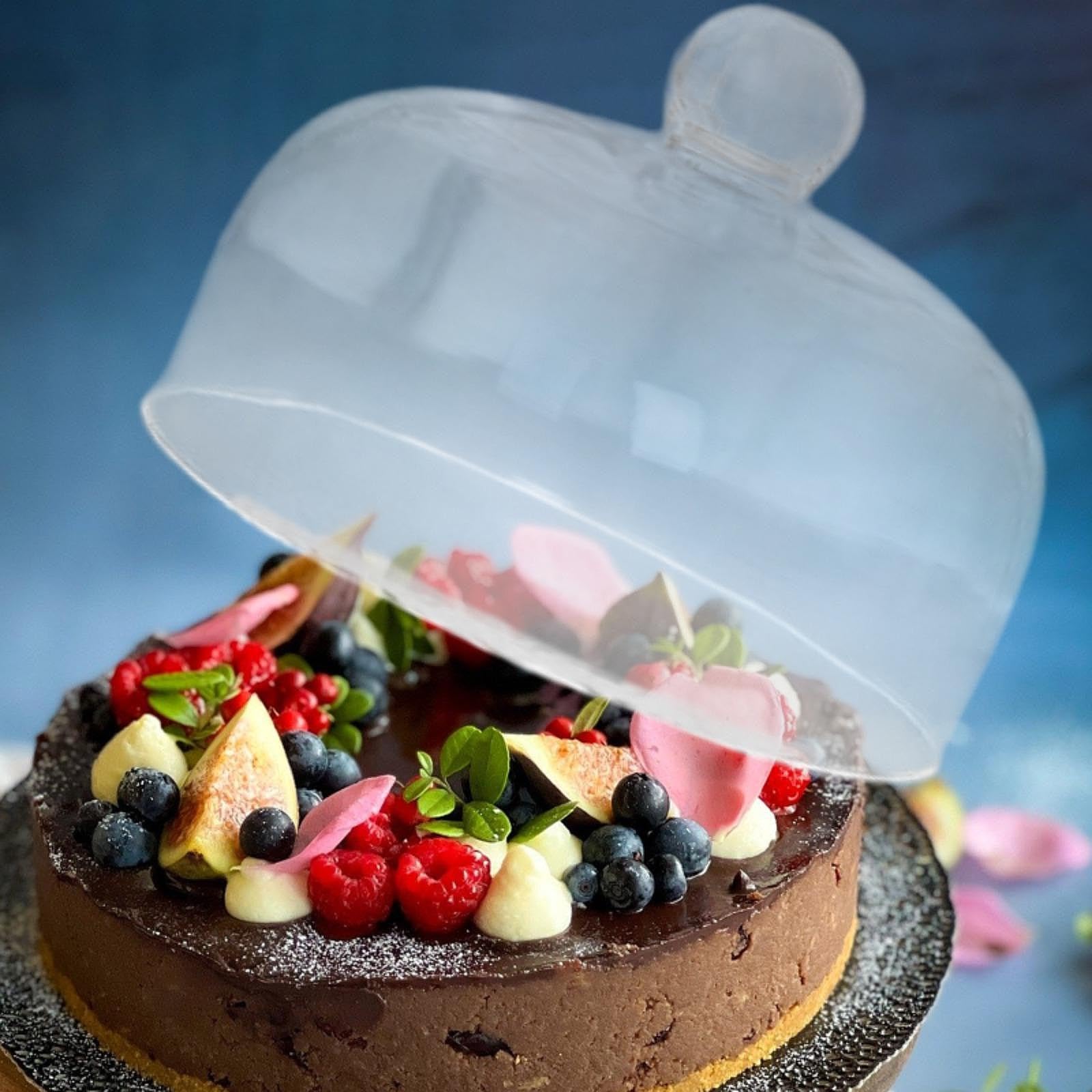 Tapa Transparente para Pasteles, Campana de Exhibición para Pasteles, Tapa Decorativa Transparente para Pasteles, Cúpula para Alimentos, Ideal para Fi, 15.3x22.7cm