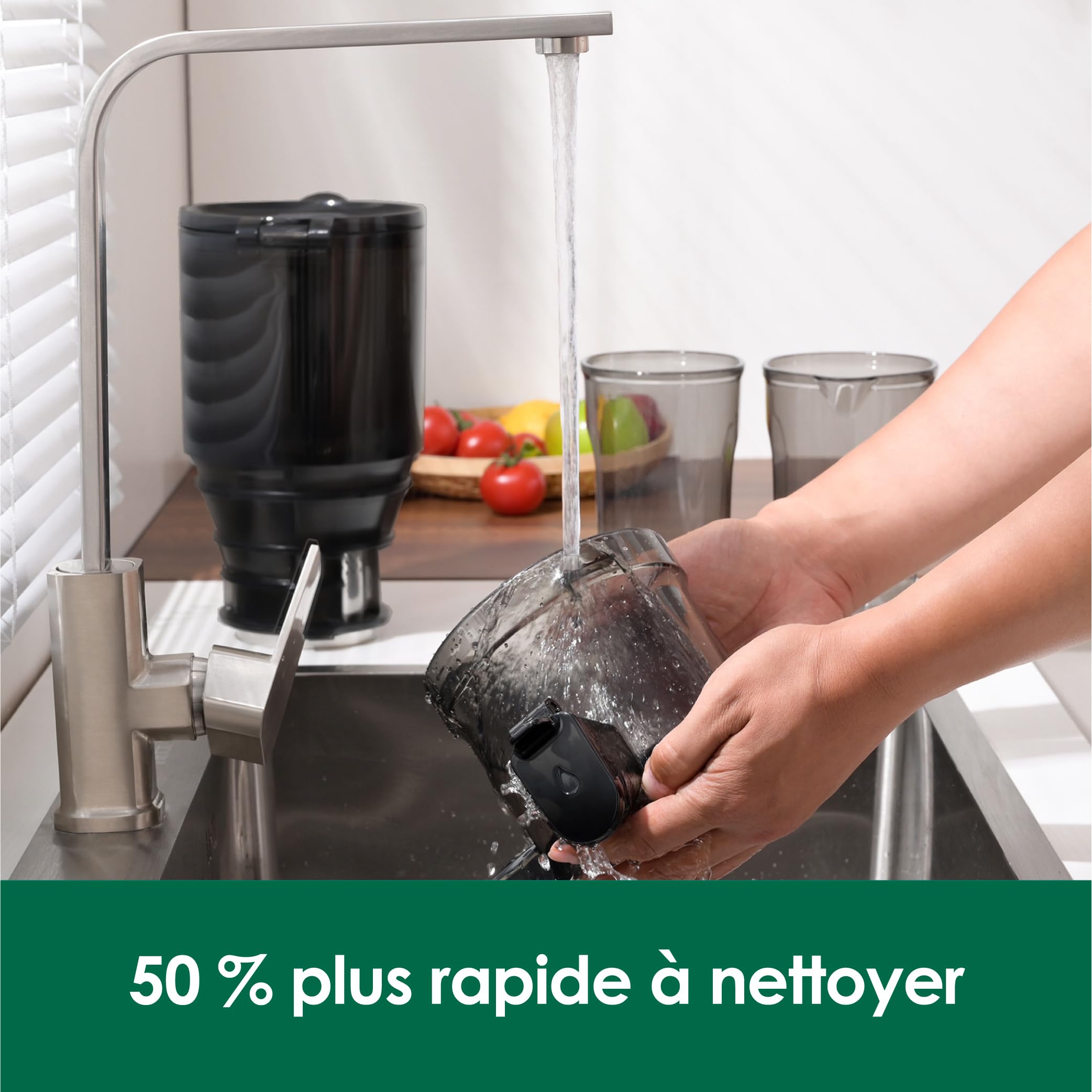 Fretta Extracteur de jus Max, Extracteur de jus de fruits et légumes, Slow Juicer Grand diamètre de 135 mm, 1.8L pressé à froid, Sans BPA, Rouge