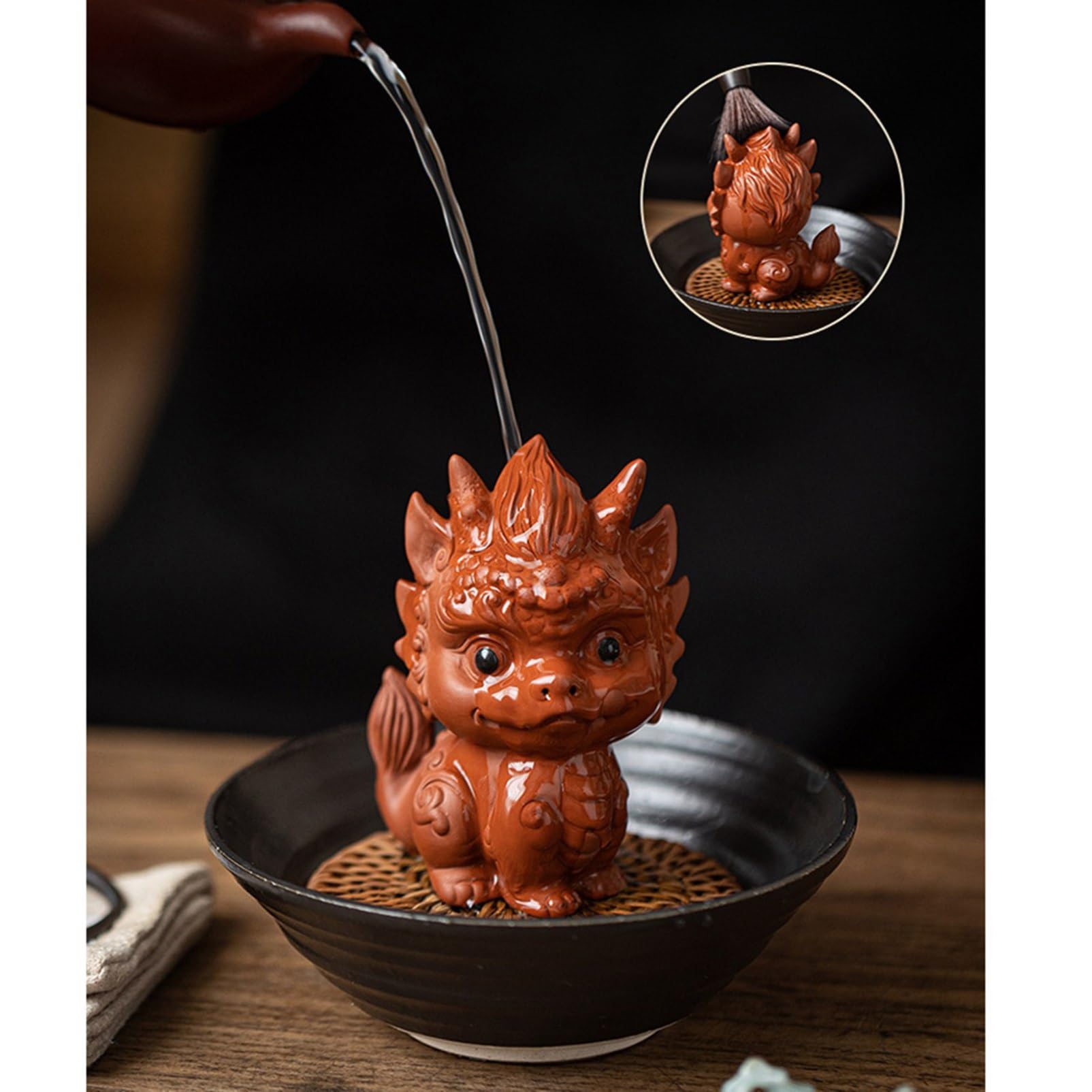 Amazon.co.jp: 可愛い 萌え 貔貅 ヒキュウ 神獣 おもちゃ 茶寵 置物