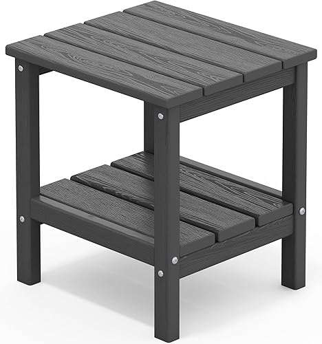Miniatura 59 de SERWALL Mesa auxiliar Double Adirondack, Mesa auxiliar de forma rectangular, Negra