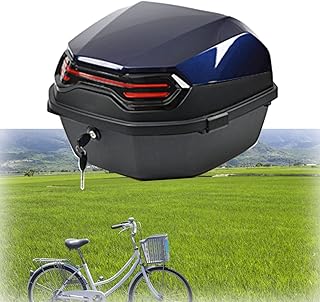 Baúl de Moto para Scooter Monolock con Candado de Seguridad 40x40x28cm (Color: Azul)