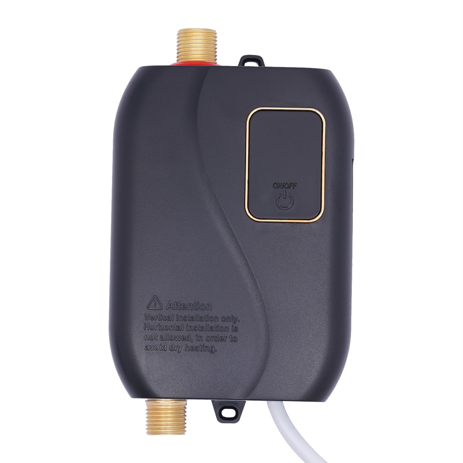 Calentador de agua eléctrico Czyurache solo para lavabos de mano 3,5 kW 220 V, con enchufe, protección contra fugas, protección contra incendios secos, con indicador de temperatura LED legible