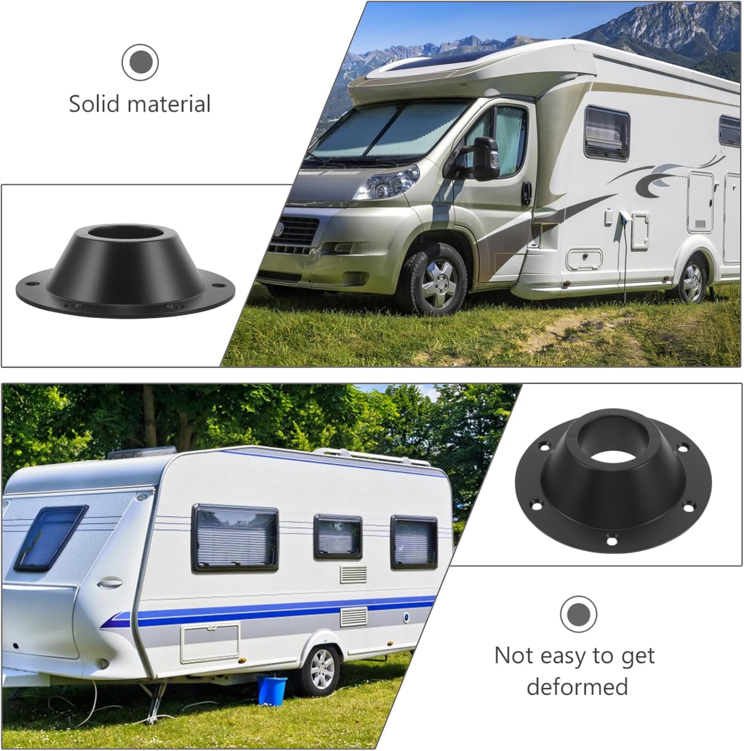BESTYASH 2Pcs Rv Table Base Flush Mount Durable Pedestal Table Base Accessory for Camper and Yacht Lightweight and Stable Design for Secure Table Support