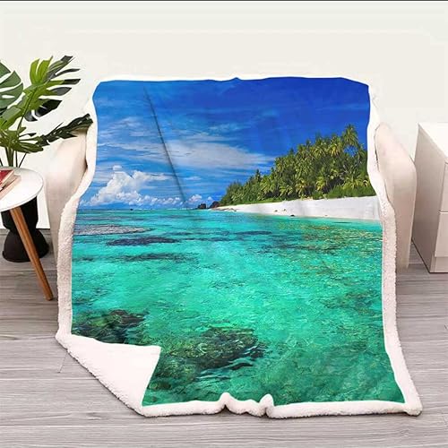 Miniatura 2 de Hermosa manta decorativa de Cobijas Calientes para Invierno para sofá, sofá, dormitorio, tamaño de manta de 47 x 70.8 pulgadas