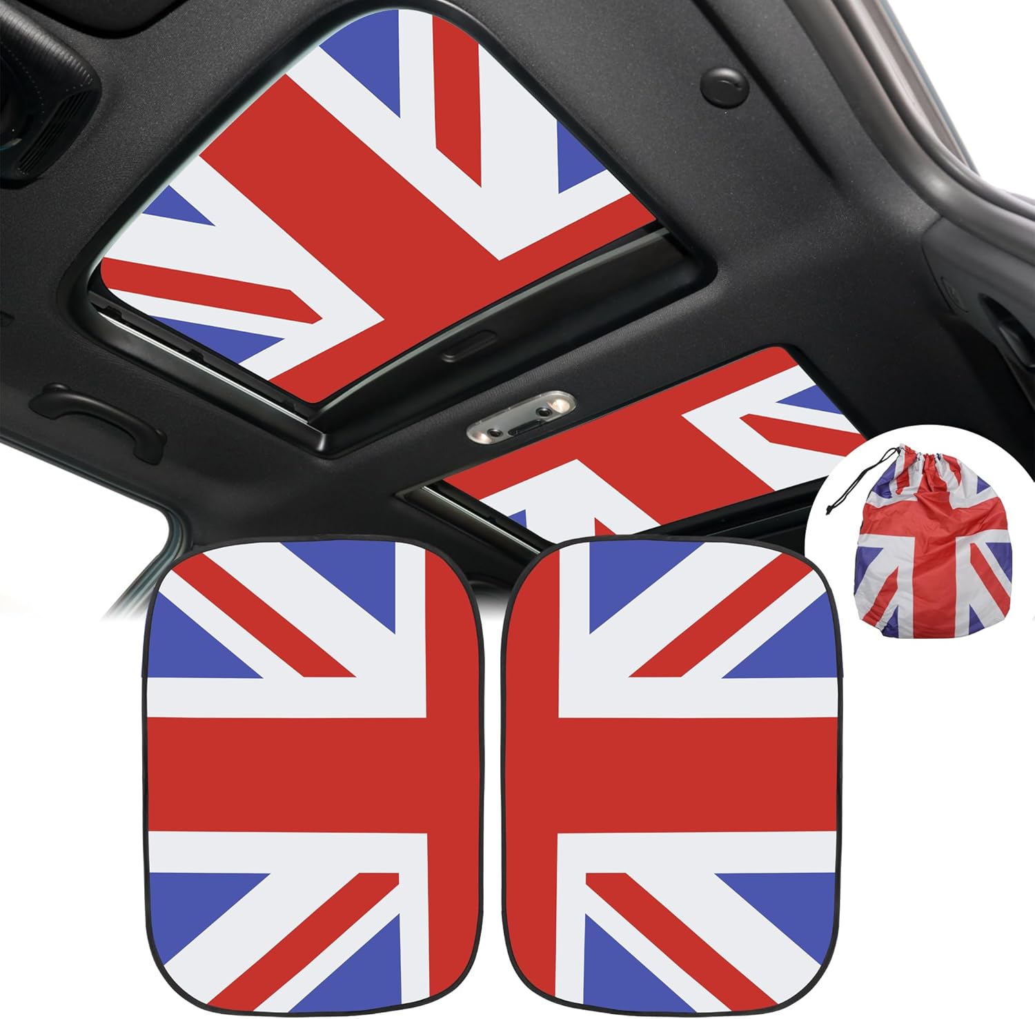 TOMALL Car Sunroof Shade Cover Compatible with Mini Cooper R56/F56/R60/R55/F55/F54 Car Accessories Foldable Anti-UV Ray Sun Shade Interior Sun Protector Trim for Countryman Clubman Accessories (Red)