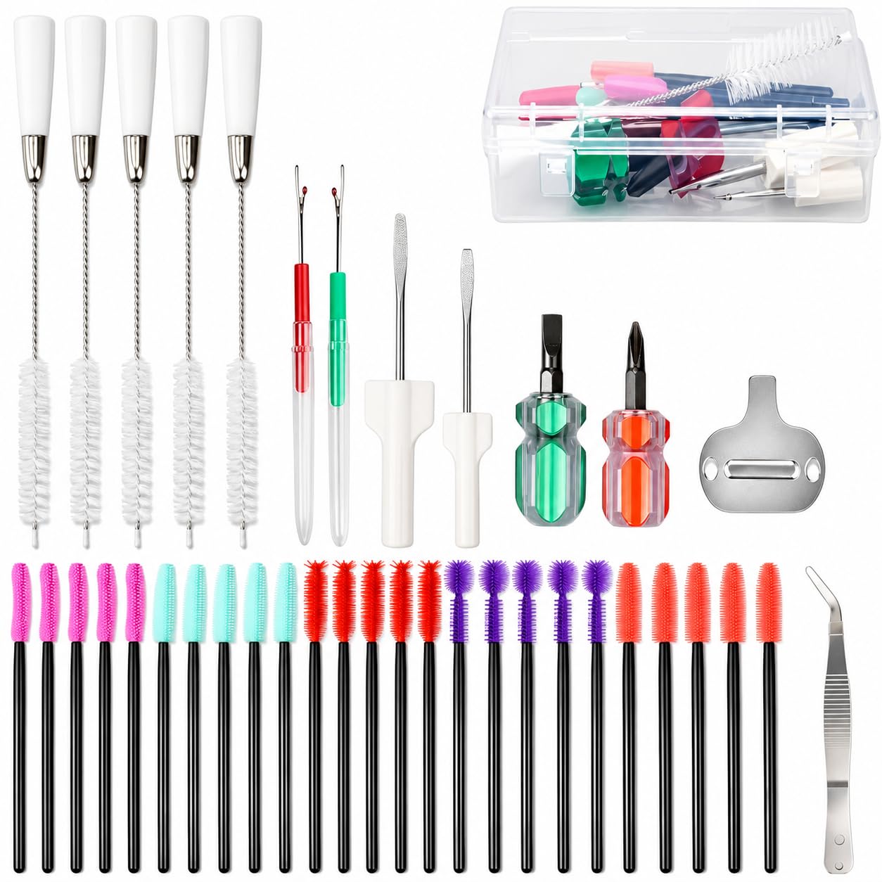 Machine à coudre propre et sans poussière grâce au kit de nettoyage 38 pièces complet