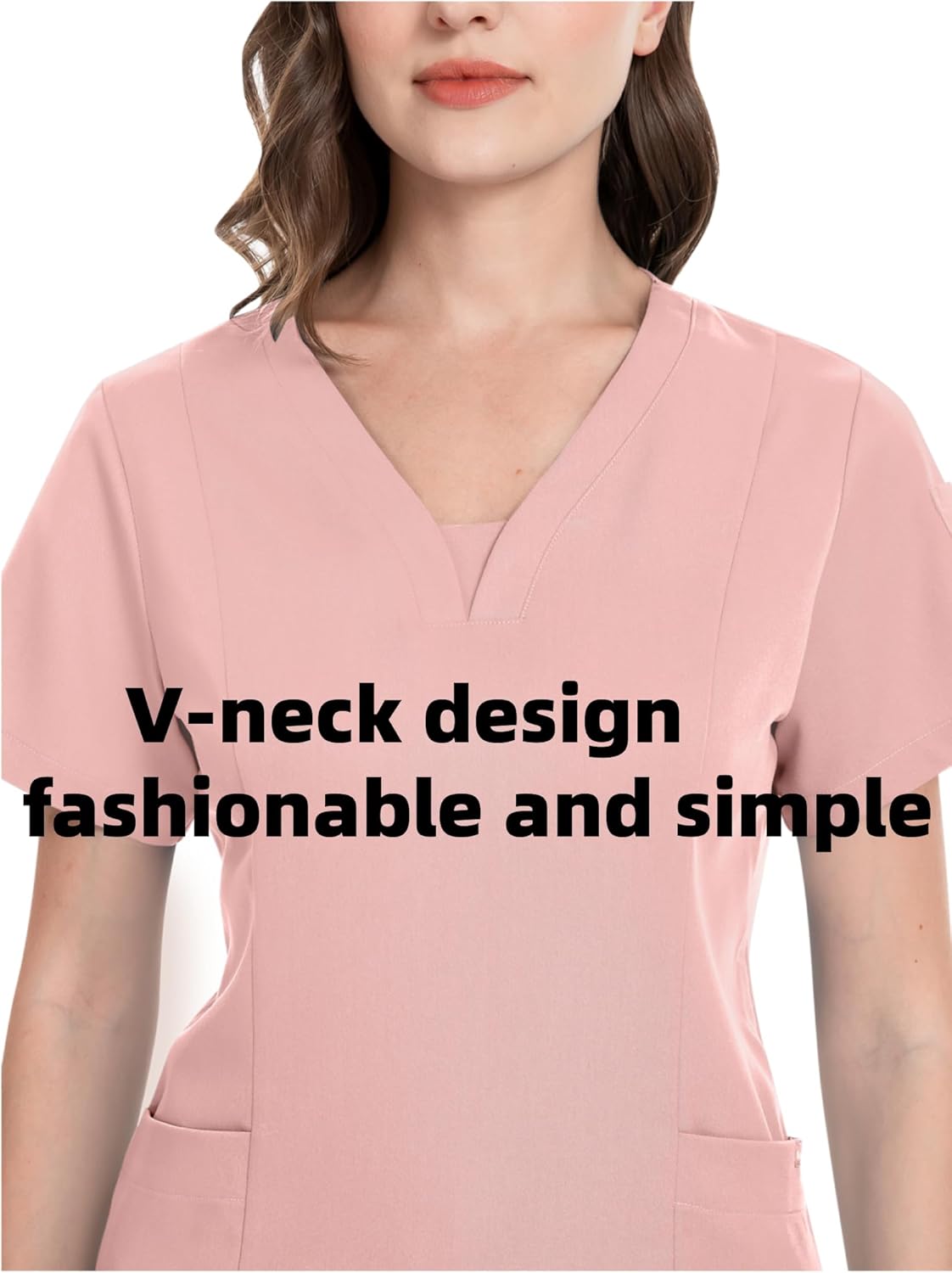 Scrubs for Women and Men 3-Piece Set (Jacket + V-Neck Top + Jogger Pants) with Multi Pocket Anti Wrinkle