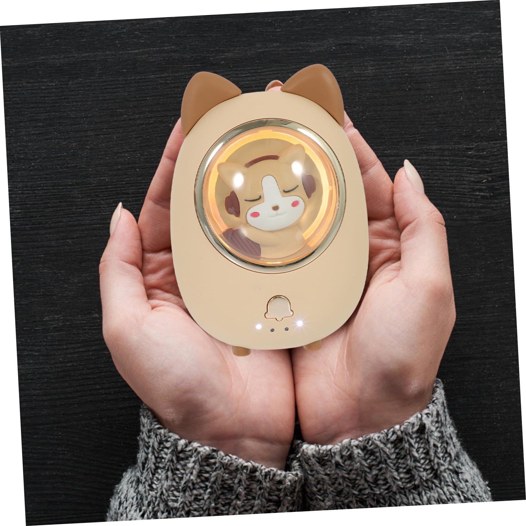 Toyvian Calentador de Manos Portátil USB Recargable Diseño de Dibujos Animados Mini Calentador de Manos Reutilizable y Banco de Energía Color Amarillo Adecuado para Uso Diario y