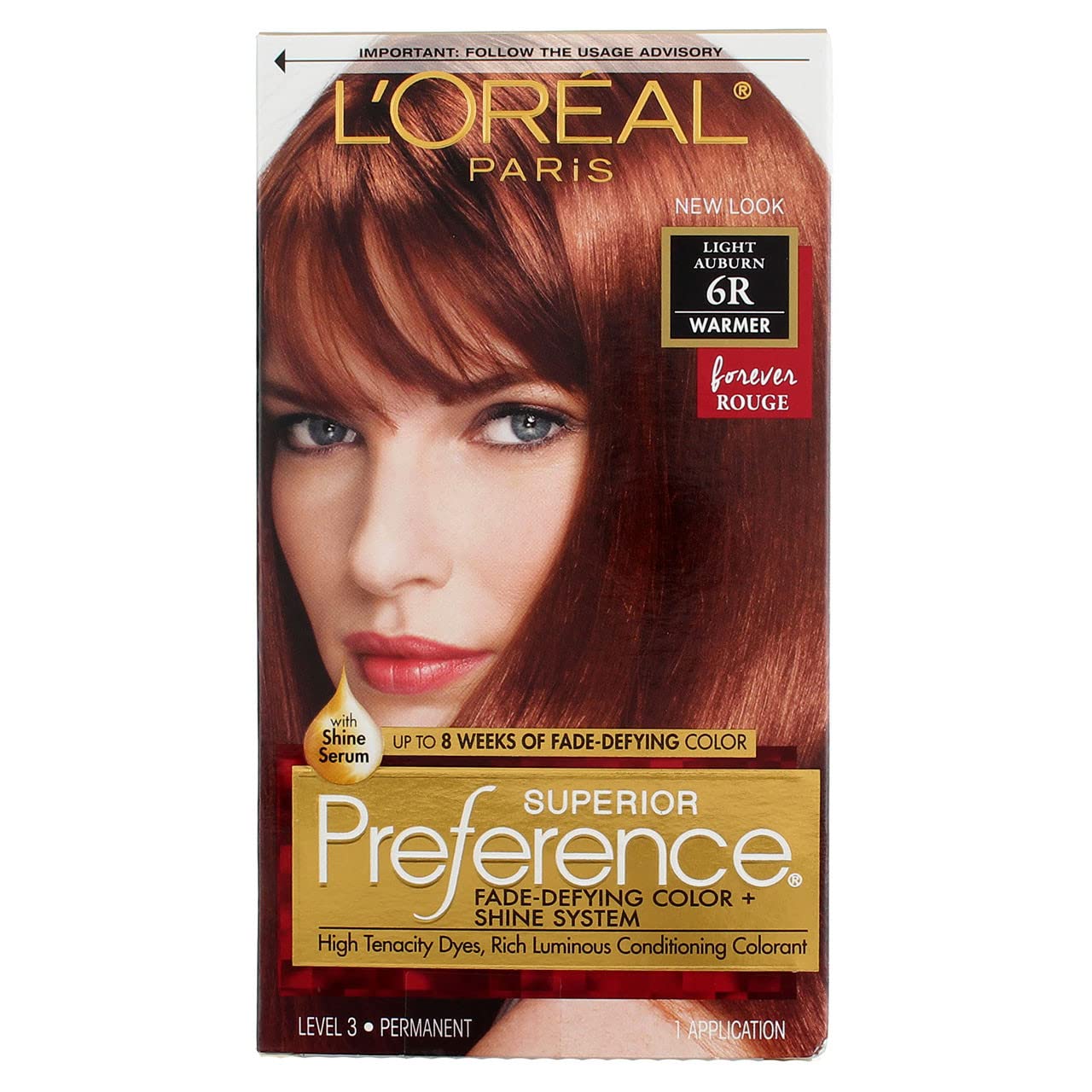 L'Oreal Superior Preference, 6R Light Auburn, Warmer 1 ea (Pack of 2)