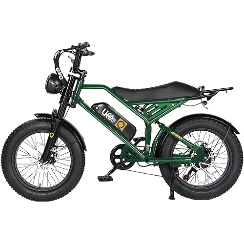 Qlife Electric Bike for Adults-1500W Peak Motor 20" Fat Tires 28MPH(Unlock to 35MPH) EBike Moped, 624-1248Wh Removable Battery Bicycle, with Dual Suspension & Brakes Motorcycle, 7-Speed,Spark