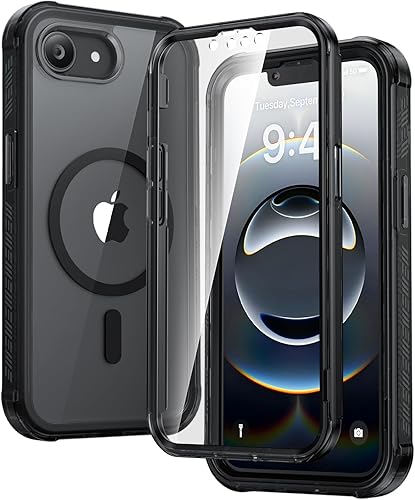 Miniatura 850 de Diaclara - Funda diseñada para iPhone 14 Pro Max, resistente, de cuerpo completo, con protector de pantalla sensible al tacto y antiarañazos + Blanco