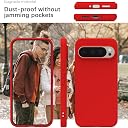 YATWIN Silicone Back Case for Google Pixel 9/9 Pro, Soft-Touch Phone Back Cover for Google Pixel 9/9 Pro - Red gallery image