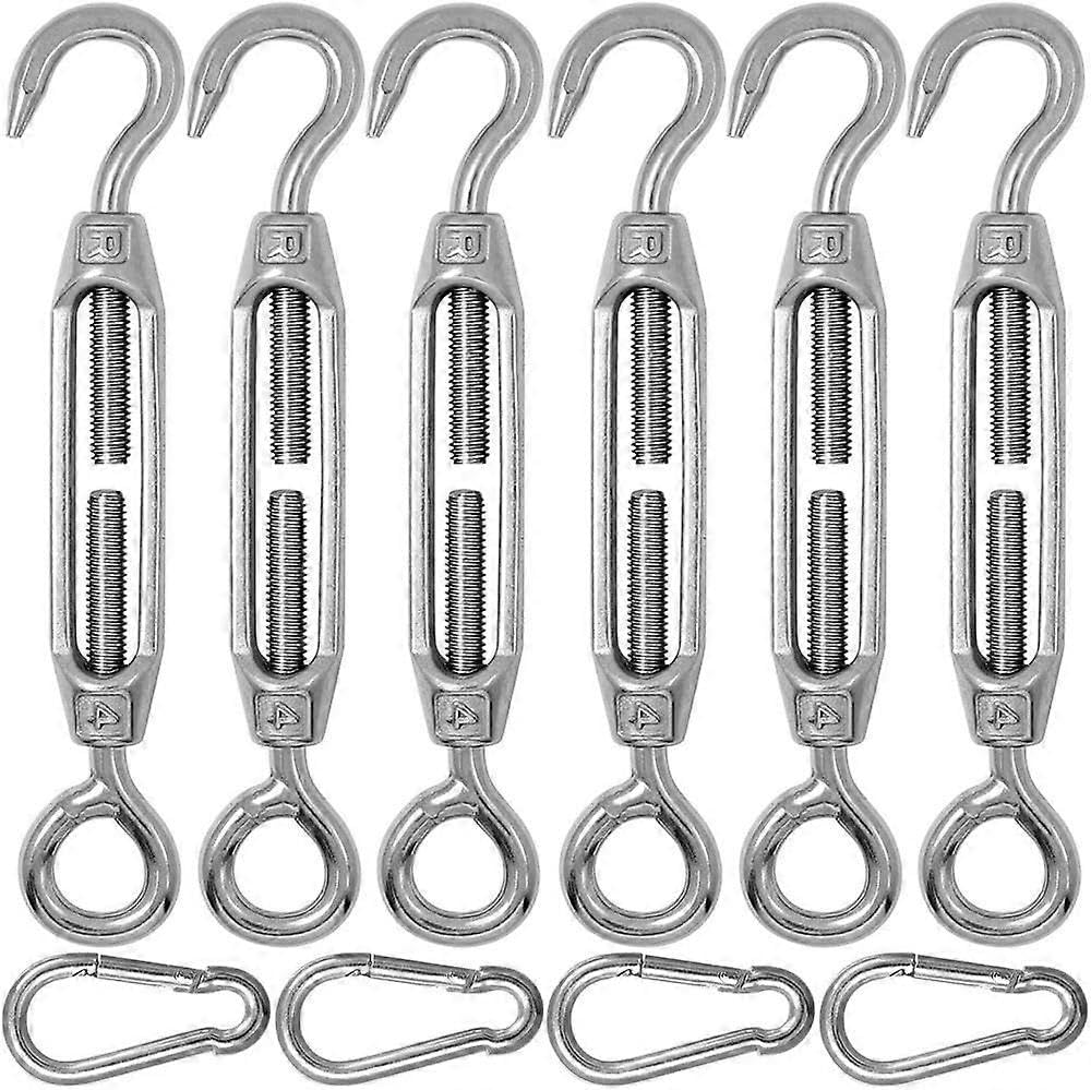 Joyhappst Image Color Set Of 6 Stainless Steel Hook & Eye Rope Tensioner Tensioner
