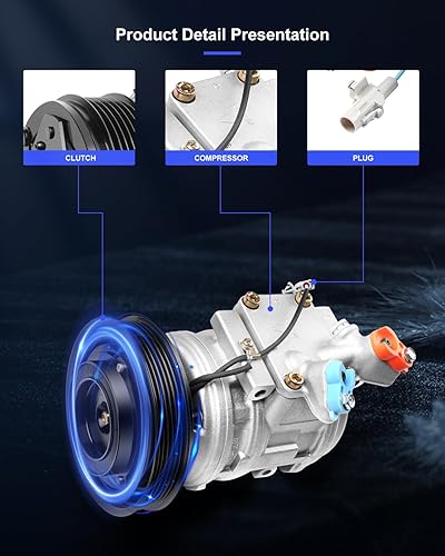 Miniatura 101 de ECCPP Compresor de CA 1997-2003 apto para Mitsubishi Montero Sport 3.0L 1999-2004 para Mitsubishi Montero Sport 3.5L Compresor de aire acondicionado