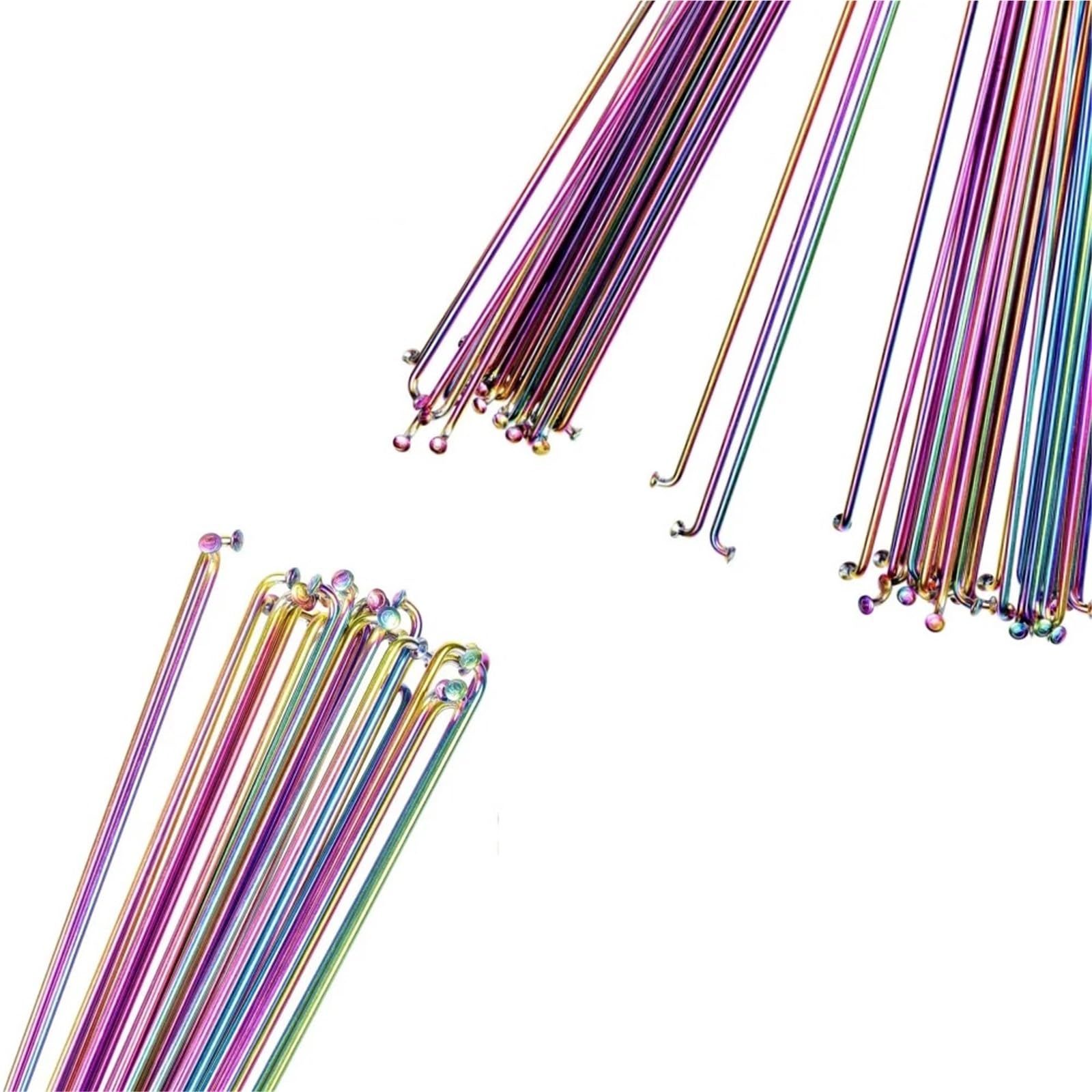 Raggi colorati per bicicletta e mountain bike, in acciaio inox, placcati sotto vuoto, con nippli inclusi, lunghezza 259-293 mm, per ruote di ricambio da 26-29 pollici (273 mm, 36 pezzi)