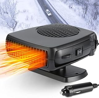 Car Heaters, 12V 150W Electronic Auto Fan Heater 2 in 1 Heating & Cooling Function Fast Heating Car Defrost Defogger Auto Heater Fan Plug