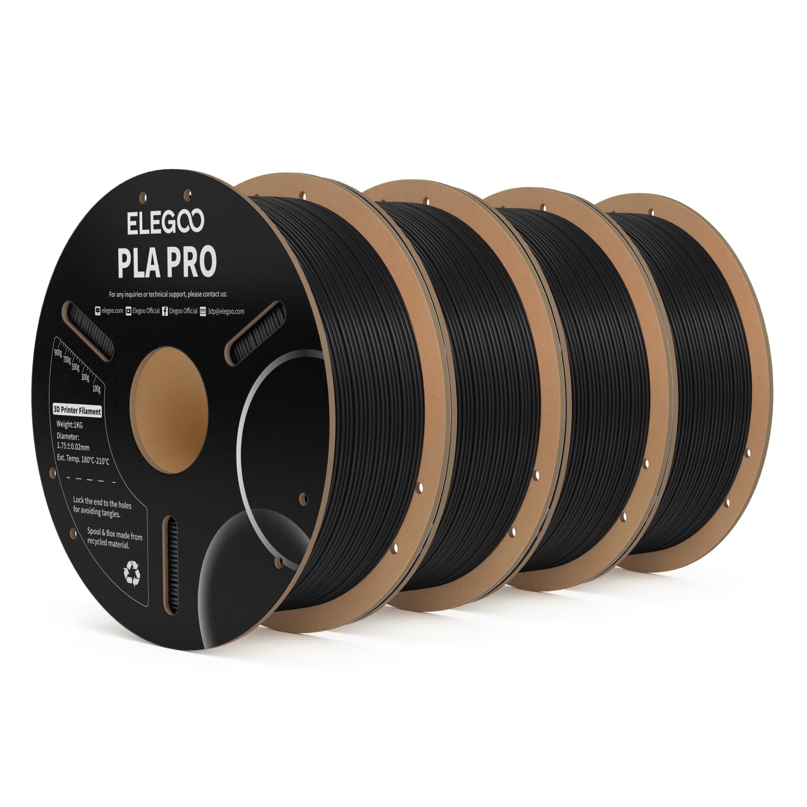 ELEGOO PLA Filament 1.75mm Black - 1KG -29 ELEGOO PLA Filament 1.75mm Black - 1KG -29