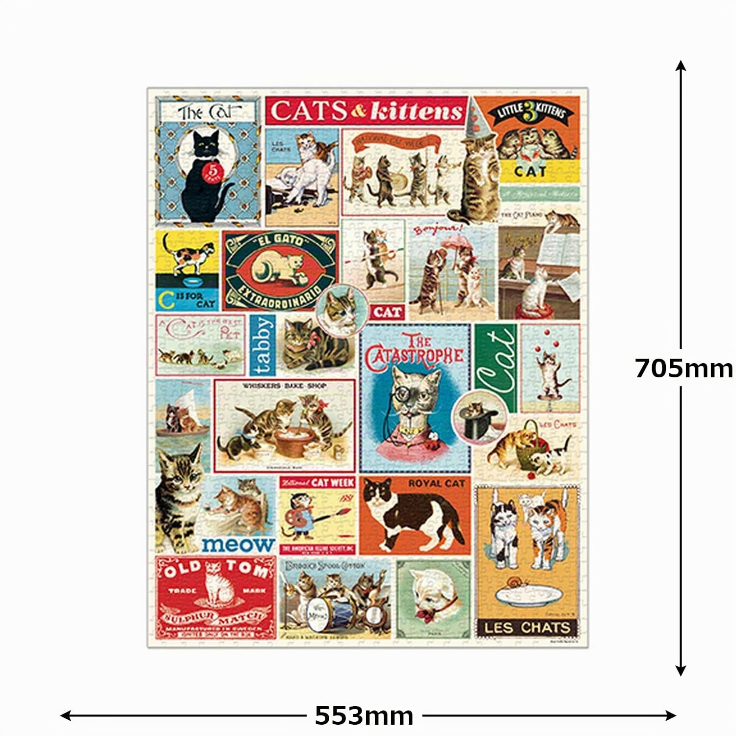 Cavallini 1000 Piece Puzzle, Cats and Kittens (PZL/Cat)