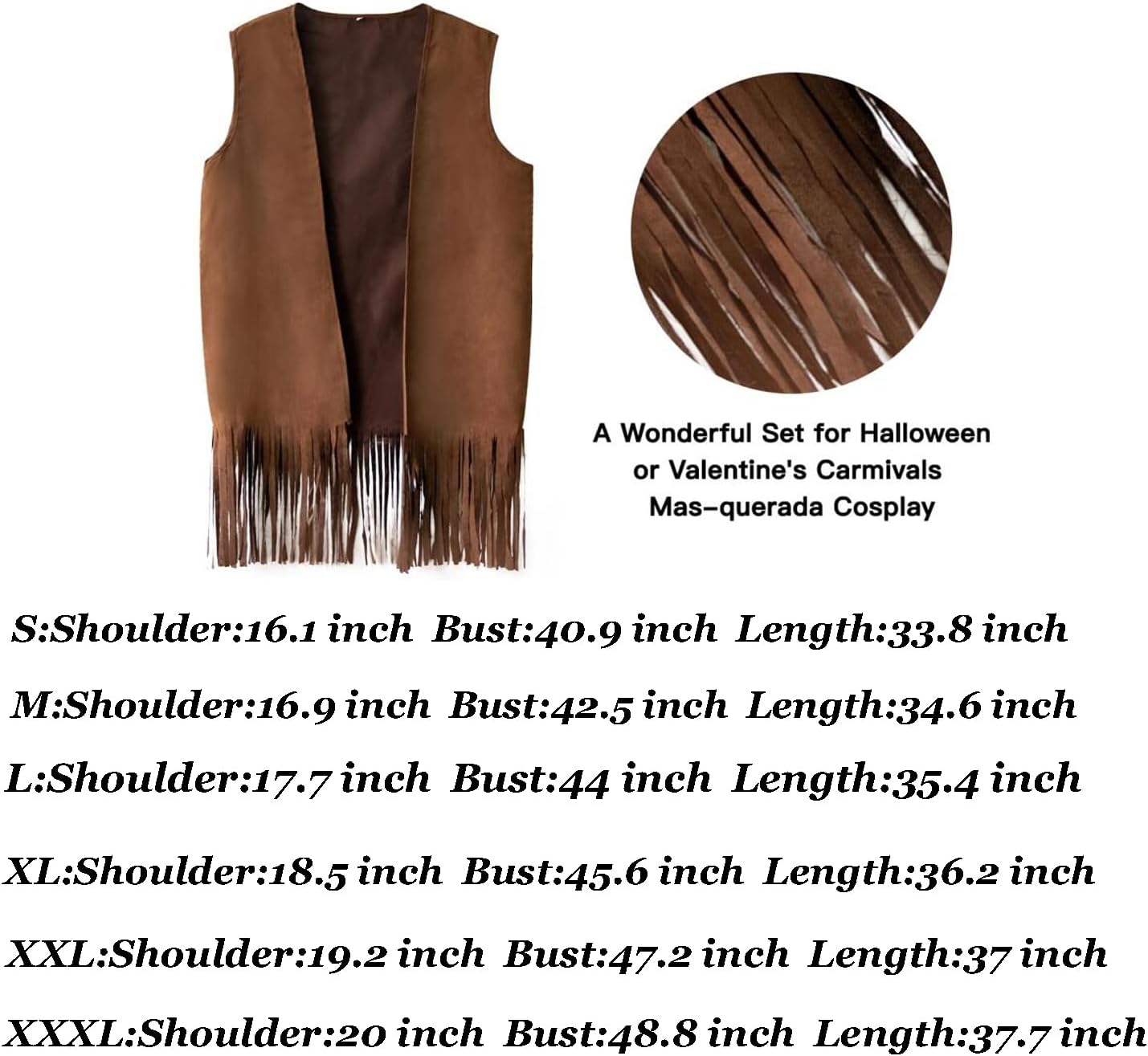 ACTLATI 60s Hippie Costume Set for Men Fringe Vest Wig Tie Dye Headband Peace Sign Necklace Sunglasses for Halloween Party - Image 2