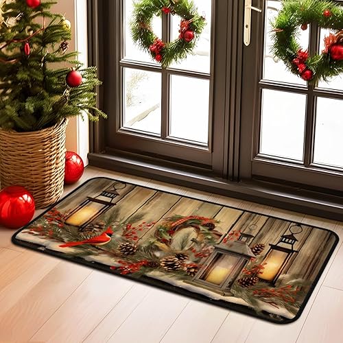 Miniatura 3 de MSINMKOK Alfombra de pasillo de madera gris vintage, alfombra lavable de 20 x 40 pulgadas, antideslizante, para pasillo, baño, cocina, dormitorio,