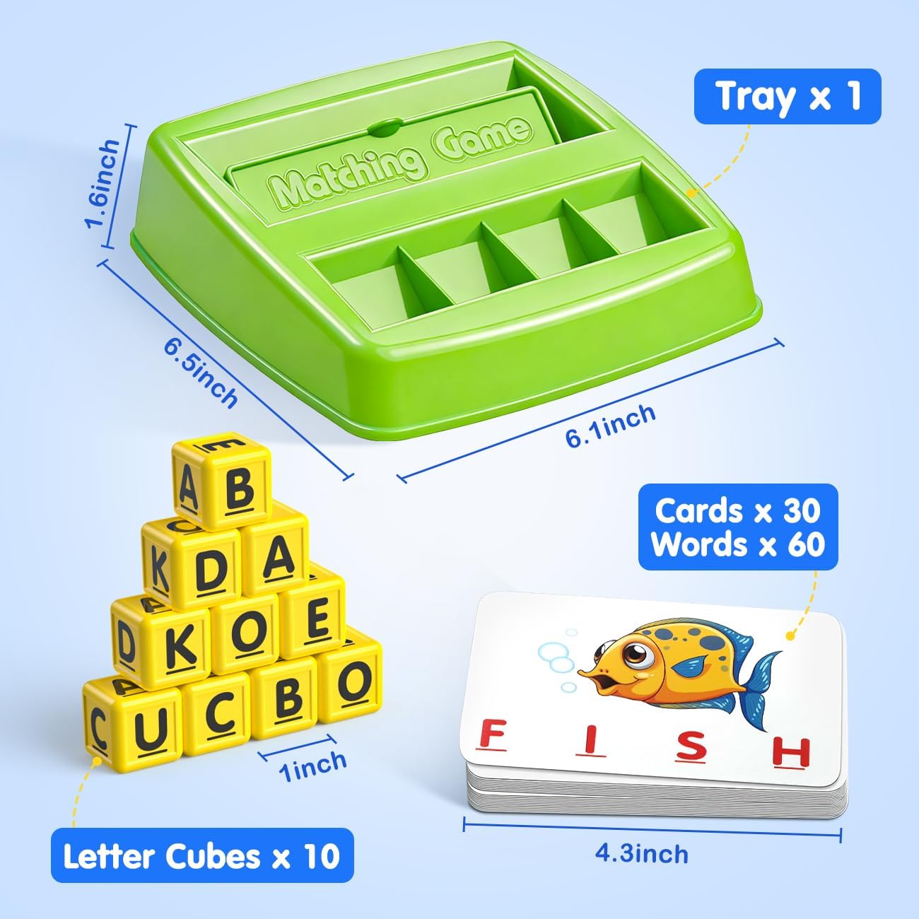Matching Letter Game for 3 4 5 Year Old Girls Gifts, ABC Learning Toys for Kids Age 3-5, Educational Spelling Games Toys for Toddler Age 4-8, Preschool Birthday Gifts for 2 3 4 5 Year Old Boys Girls